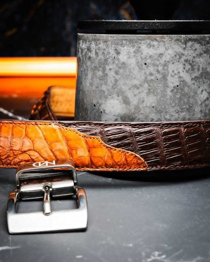 Marco Di Milano Men’s Caiman Back & Belly Leather Belt Luciano