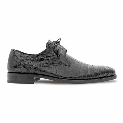 Mezlan of Spain Genuine Crocodile Skin Black Derby Shoes ANDERSON (USA Men Size)