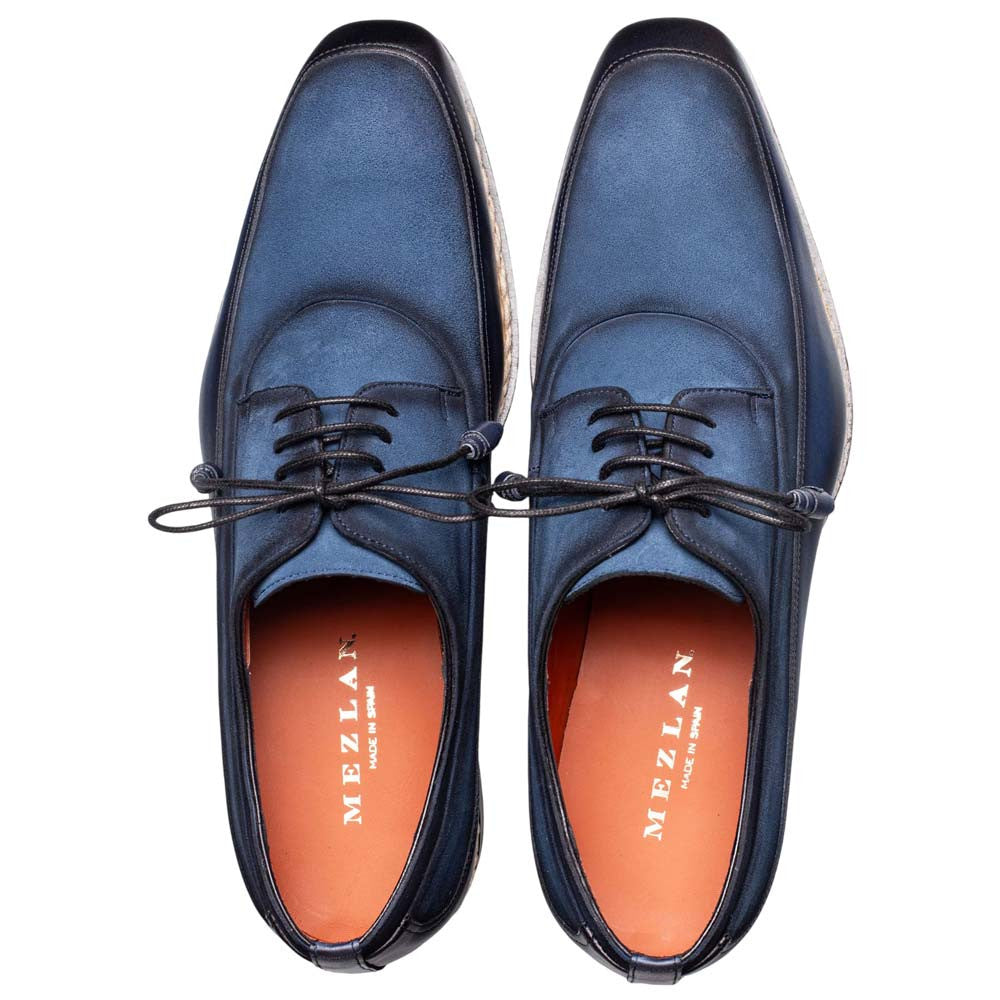 Mezlan Summit Men's Navy Calfskin & Suede Derby