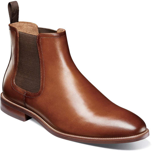 Florsheim Rucci Cognac Smooth Leather Plain Toe Gore Chukka Boots (USA Men Size)