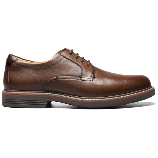 Norwalk PlainToe Oxford | Florsheim Cognac Tumbled Dress Shoes for Men