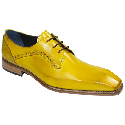 Duca Spada Men's Yellow Calf-Skin Leather Oxfords Shoes