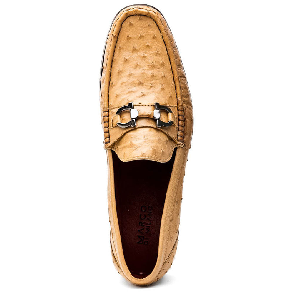 Ferrioni Orix Men’s Genuine Ostrich Moc Toe Bit Loafers | Marco Di Milano
