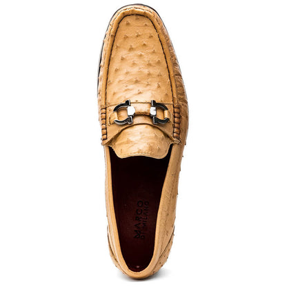 Ferrioni Orix Men’s Genuine Ostrich Moc Toe Bit Loafers | Marco Di Milano