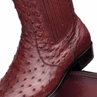 Marco Di Milano Giorgio Genuine Ostrich Chelsea Boot - Wine