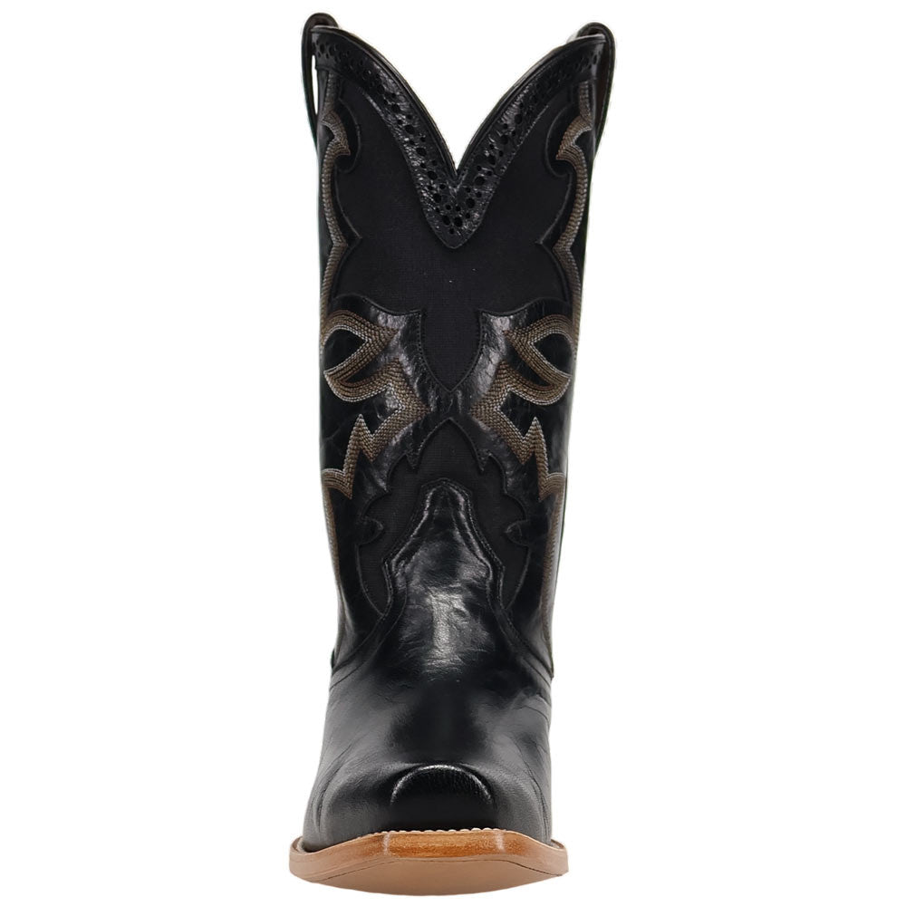 Dan Post Frenchie Men's Black Leather Western Boot - 13" Shaft, Square Toe