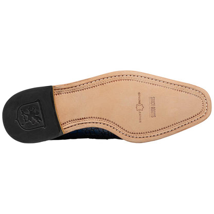 Stacy Adams Rubiano Moc Toe Buckle Strap Slip-On - Dark Blue Multi
