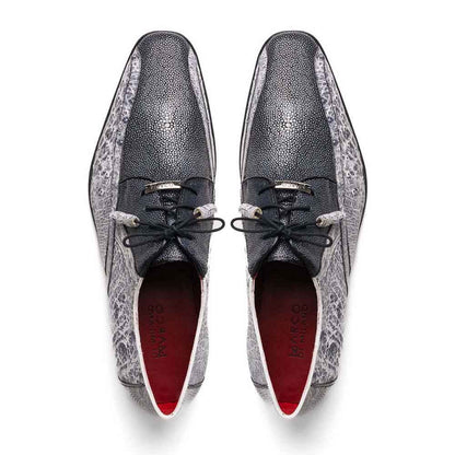 MARCO DI MILANO Lucca Dress Derby Newspaper Stingray and Ostrich Shoes