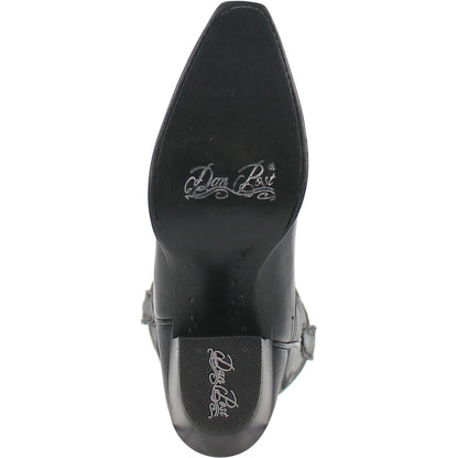 Dan Post Women’s Maria 13” Snip Toe Black Napalino Leather Fashion Boot