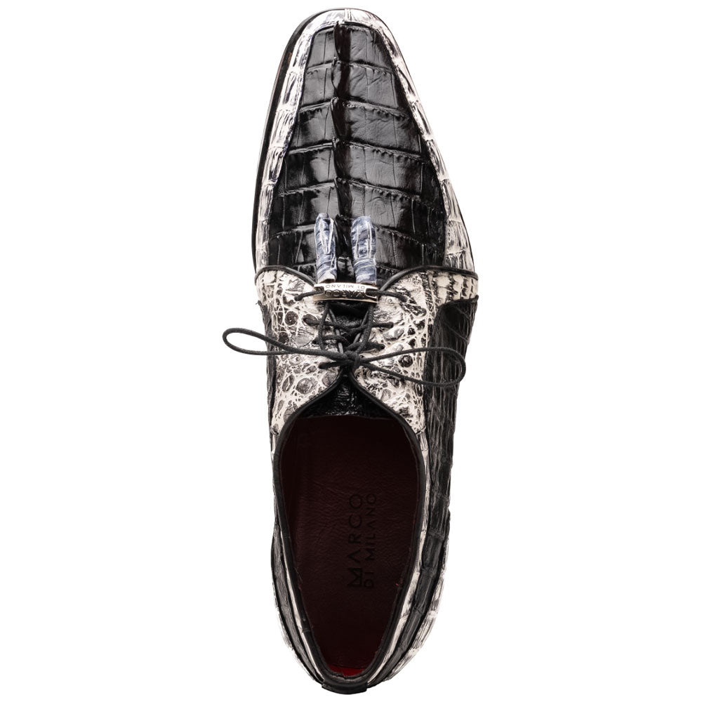 Marco Di Milano Caribe Derby Newspaper/Black Caiman Shoes