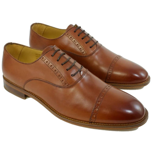 Alan Payne Coxon Italian Parma Calfskin Brandy Oxford Shoes