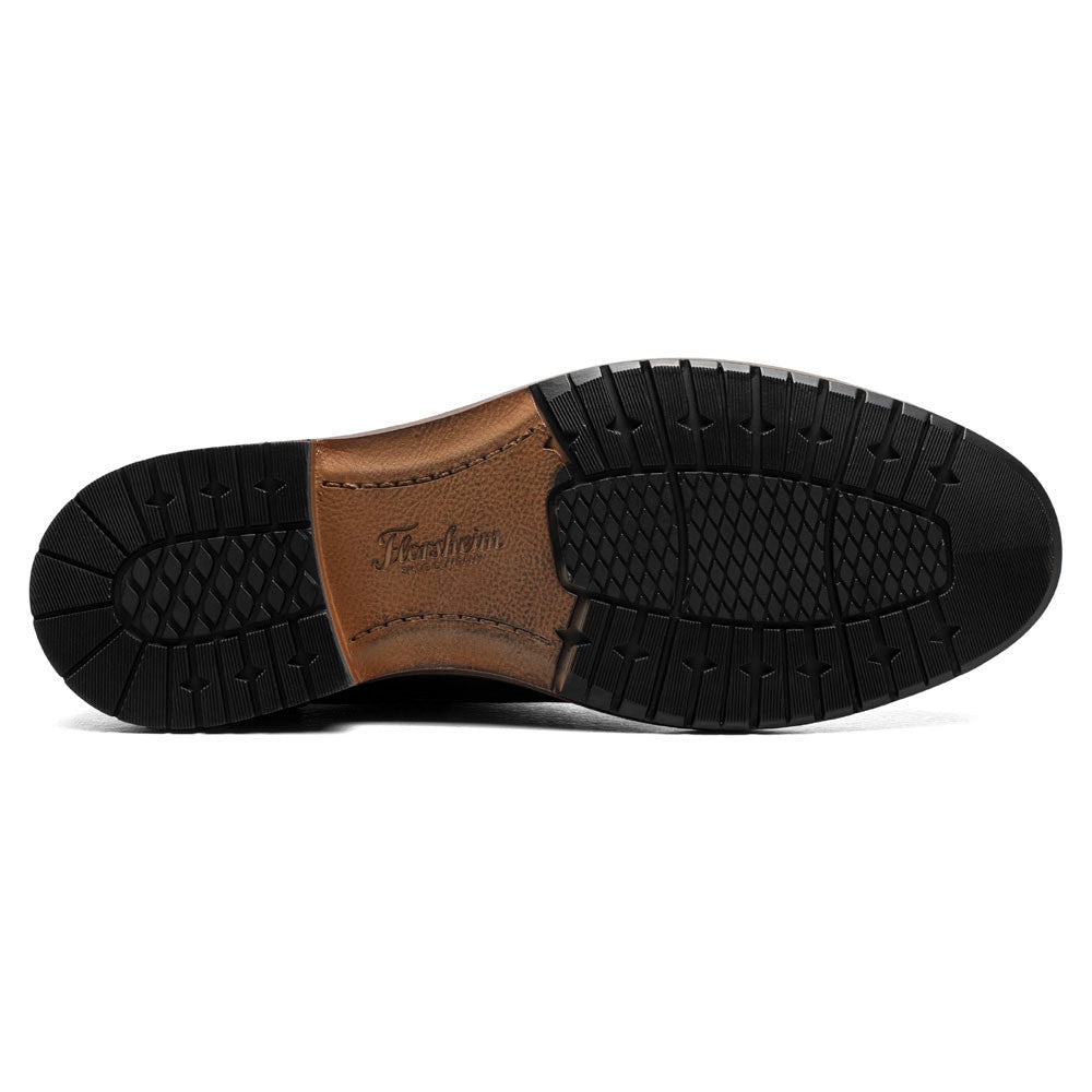 Forge Plain Toe Lace Up Boots | Florsheim Dress Boots in Black for Men