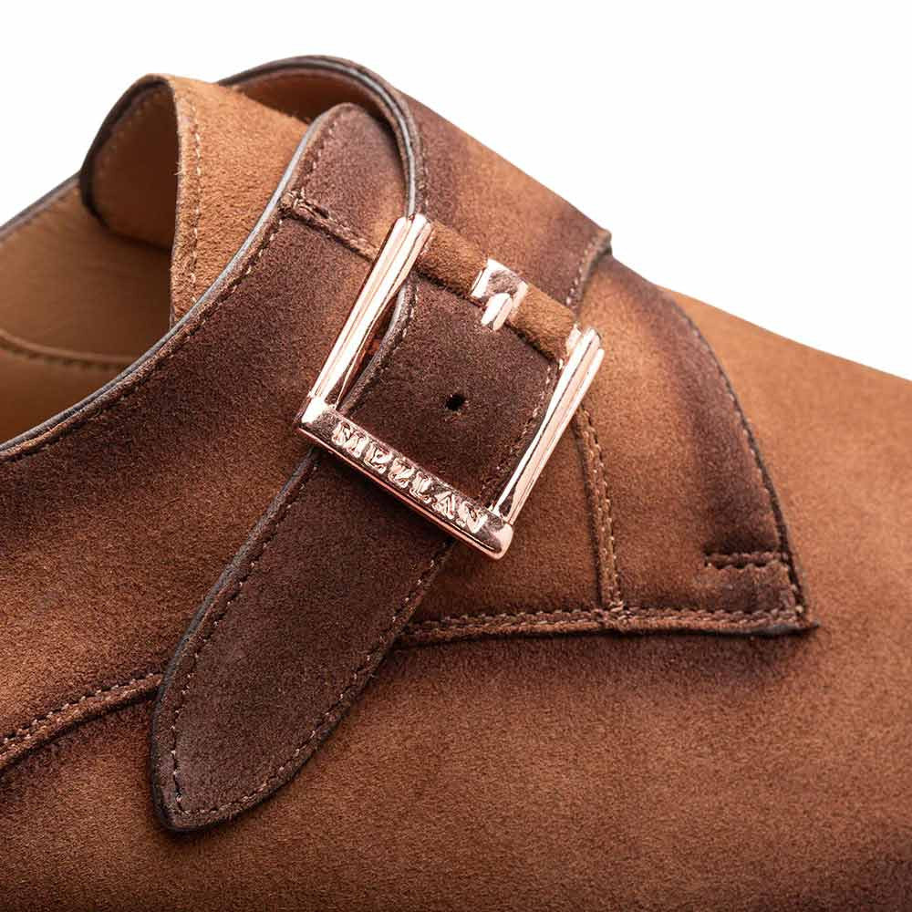 Albini Burnished Suede Sport Monk Strap | Mezlan Dress Shoes for Men