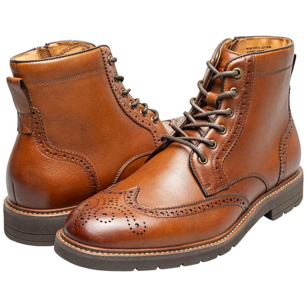 Florsheim Redford Cognac Men's Wingtip Lace Up Boot