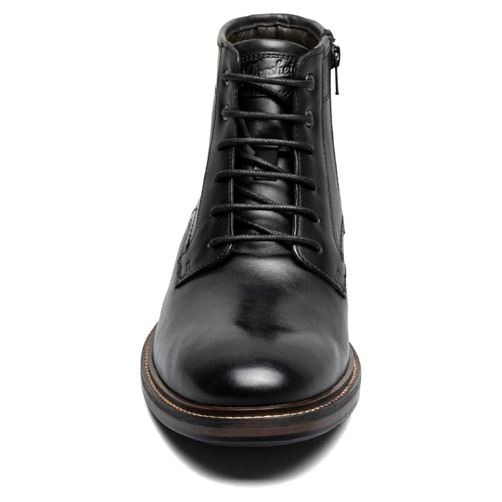 Forge Plain Toe Lace Up Boots | Florsheim Dress Boots in Black for Men