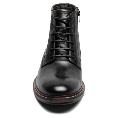 Forge Plain Toe Lace Up Boots | Florsheim Dress Boots in Black for Men