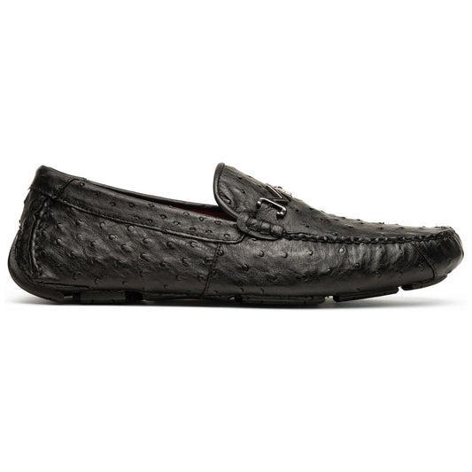 Bolonia Men's Genuine Ostrich Horse-Bit Driver Loafers | Marco Di Milano