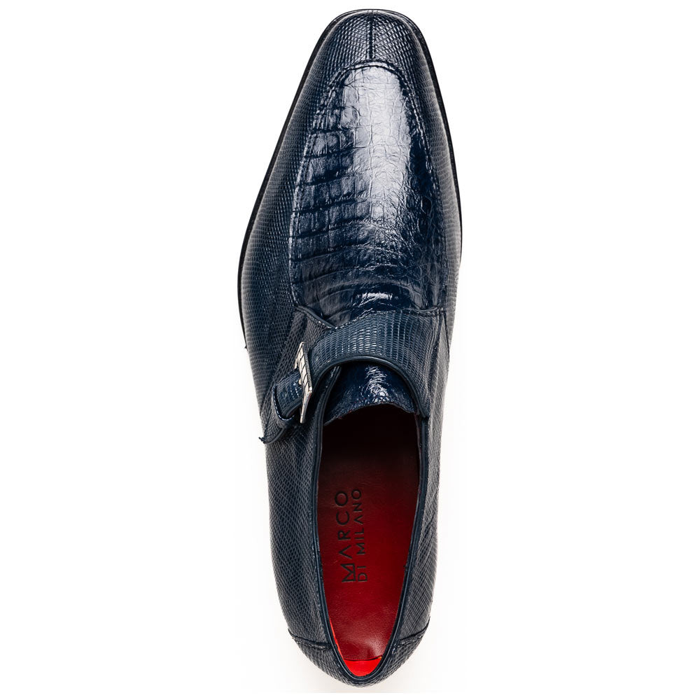 Toluca Genuine Crocodile and Lizard Skin Monk Strap | Marco DI Milano
