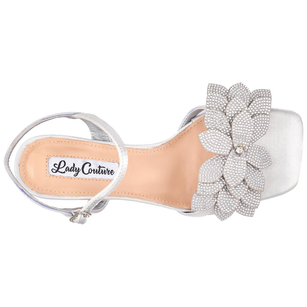 Lady Couture Lori Sandal 2” Heel in Silver