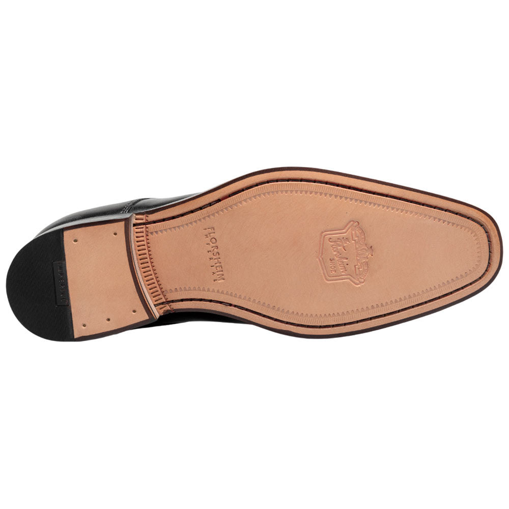 Florsheim Jacobi Moc Toe Black Leather Oxford for Men