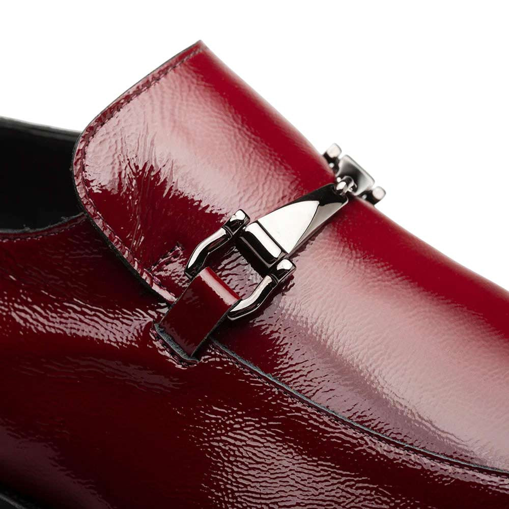 Accola Textured Burgundy Slip On | Mezlan Dress Loafer for Men