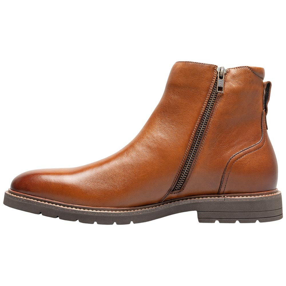 Florsheim Redford Cognac Men's Plain Toe Side Zip Boot