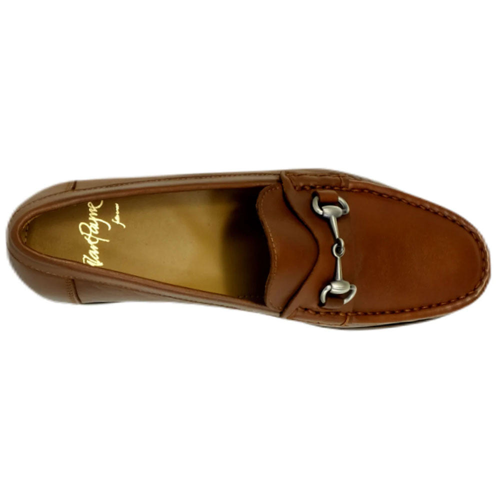 Alan Payne Snaffle II Pecan Calfskin Leather Sole Loafers