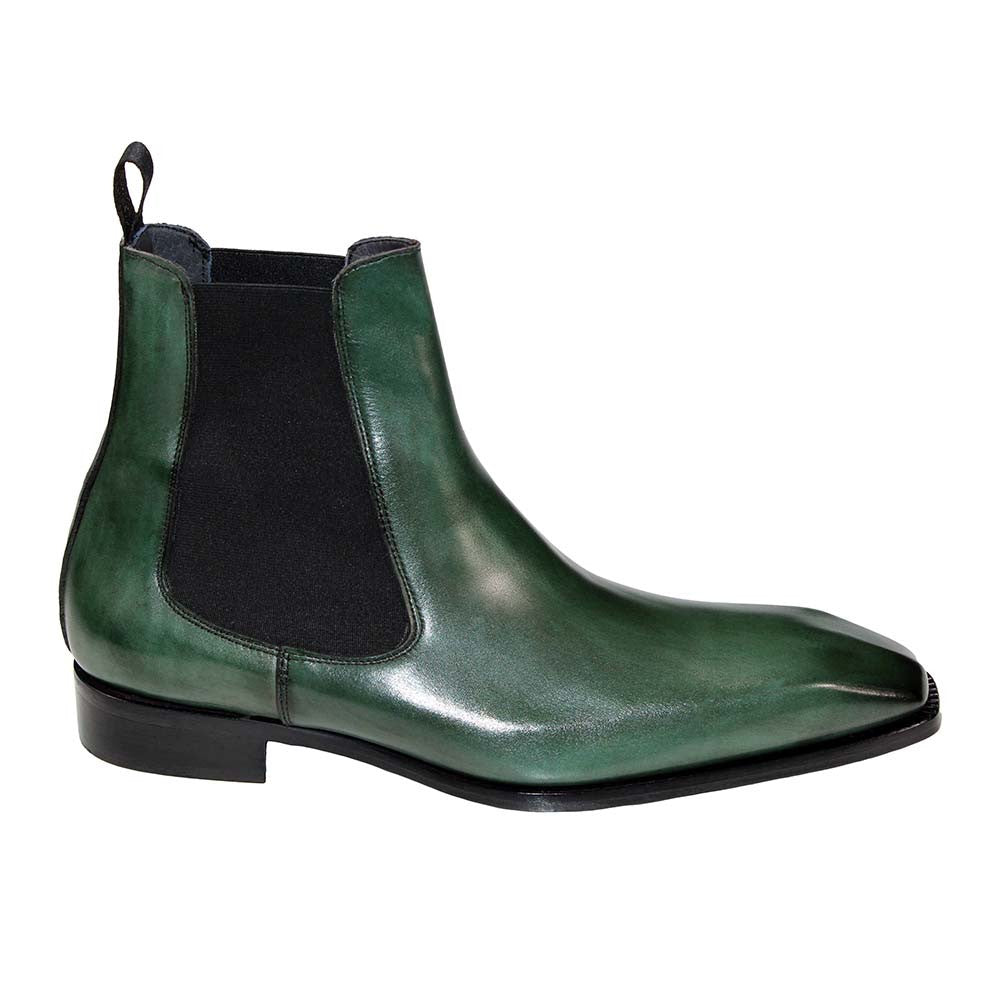 Duca Empoli Men's Green Calf-Skin Leather Boots