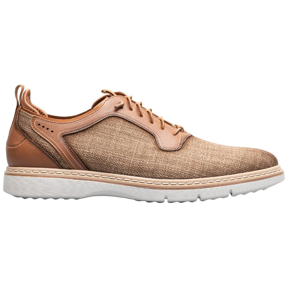 Stacy Adams Sebert Plain Toe Tan Elastic Lace Sneakers for Men