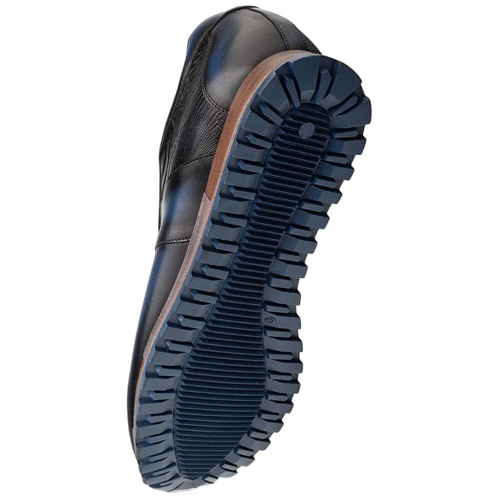 Mezlan Greenwich Genuine Lizard Skin Blue Fashion Sneaker