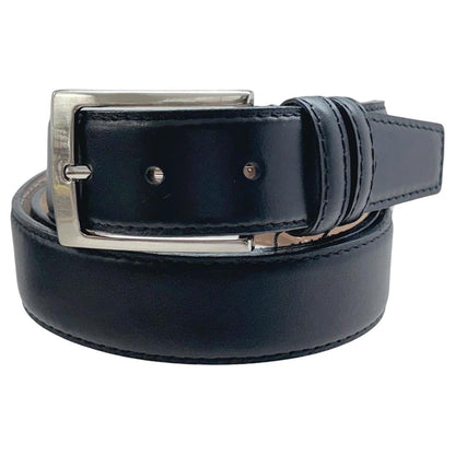 Corrente Men's Vita Calf Skin Belt - Black