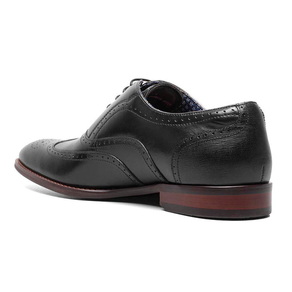 Stacy Adams Black KAINE Wingtip Oxford Shoes