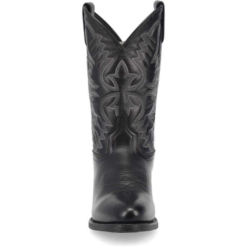 Laredo Birchwood Black Leather Mid Round Toe Western Cowboy Boot (US Men Size)