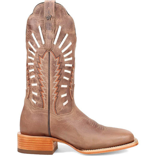 Dan Post Women’s Lacey Tan 12” Broad Square Toe Stockman Cowboy Boot