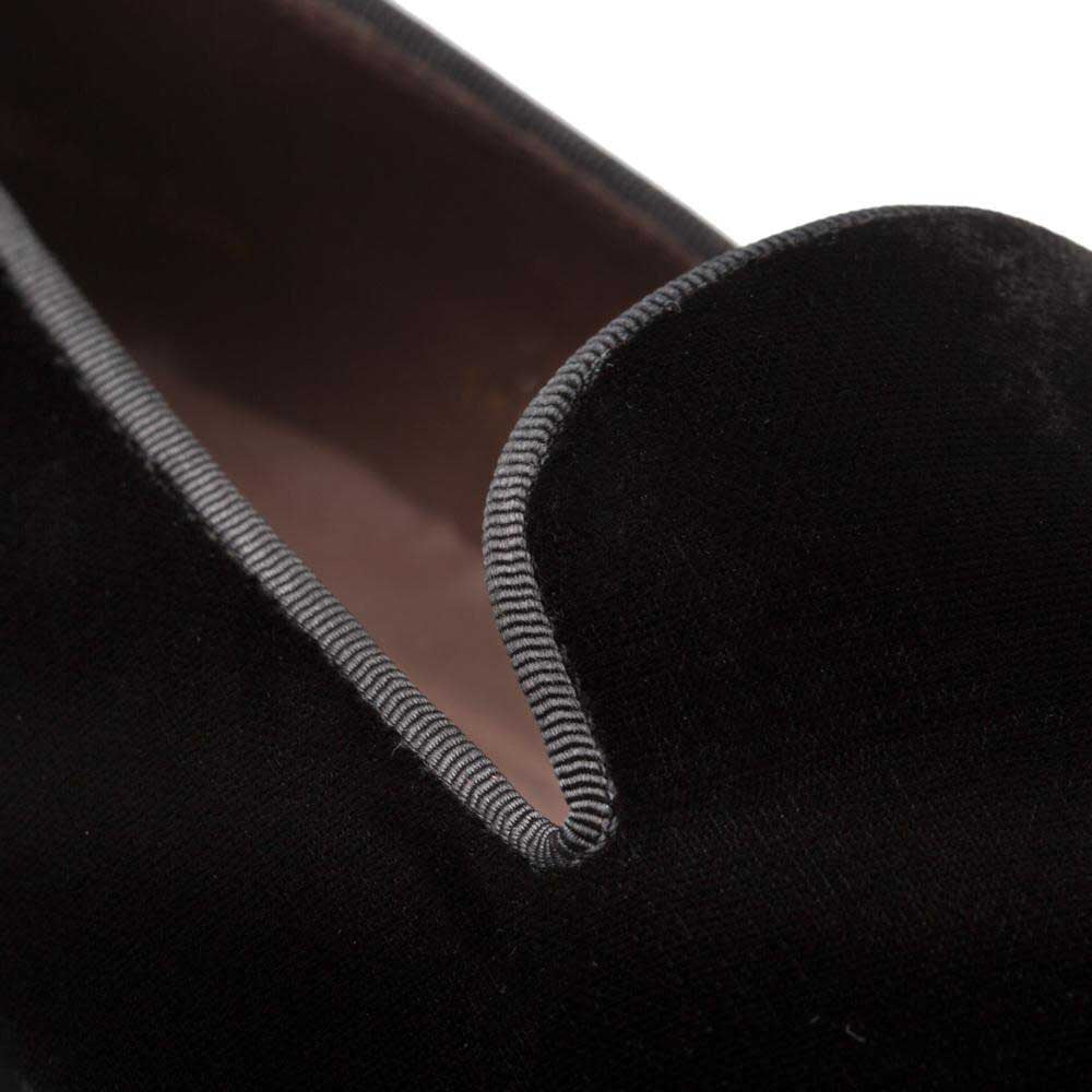 Mezlan Men's Lublin Velvet Formal Slip-On in Black