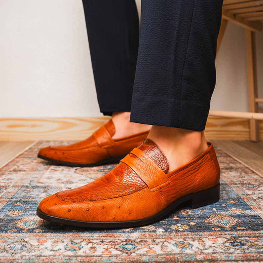 Marco Di Milano Fangio Cognac Penny Loafers