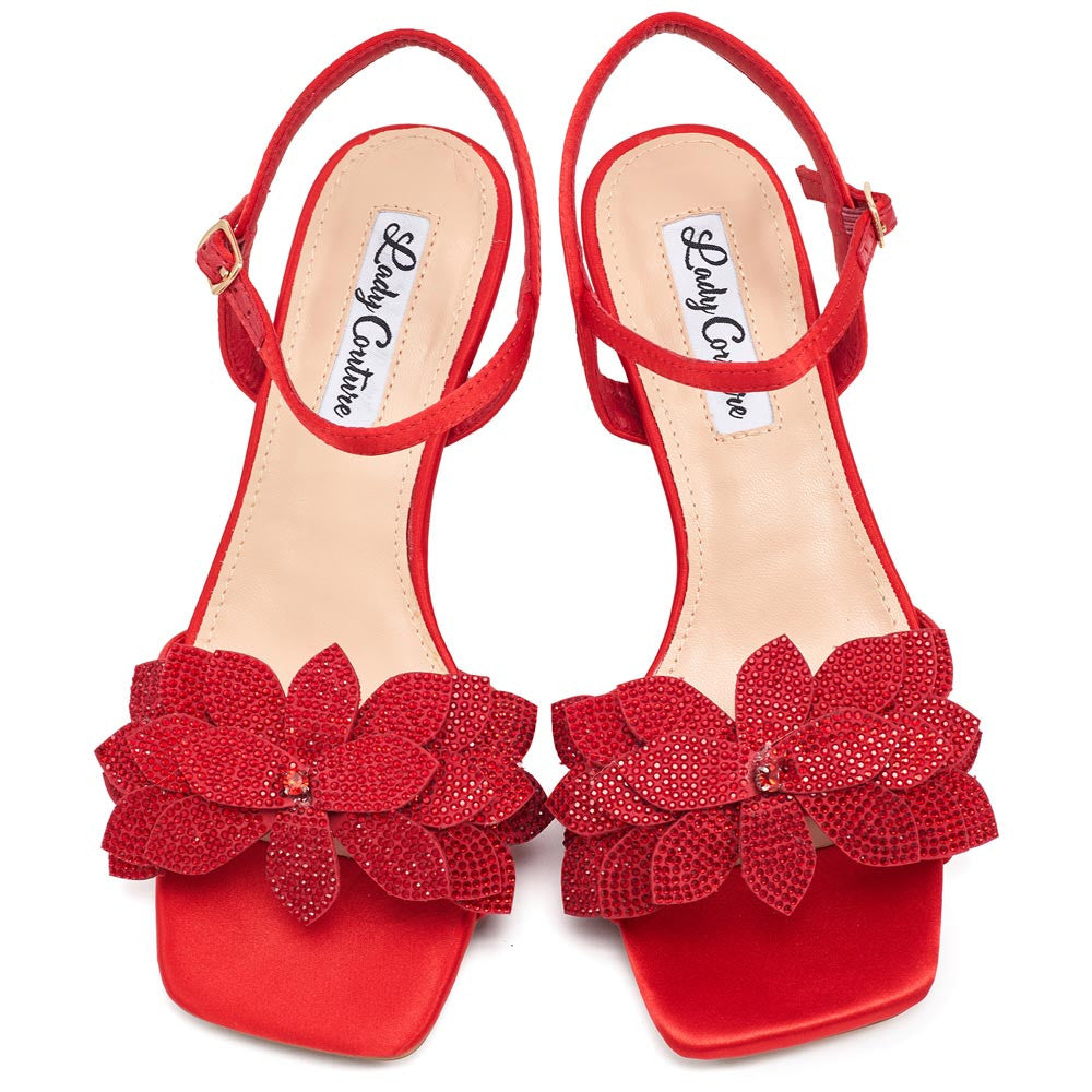Lady Couture Lori Sandal 2” Heel in Red