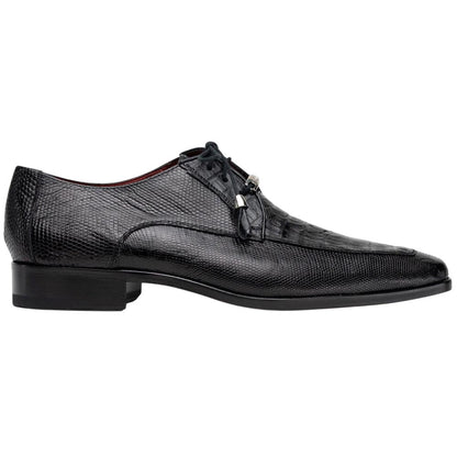 Marco Di Milano Merida Black Caiman & Lizard Dress Derby