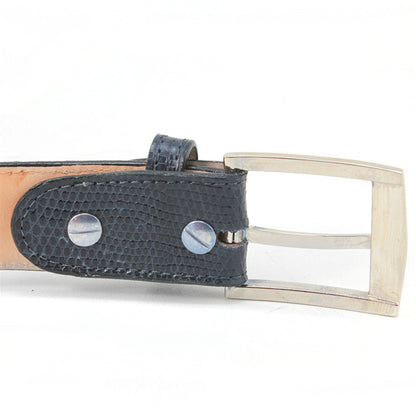 Belvedere Men's Navy Crocodile Belt