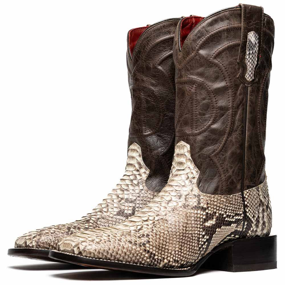 Missouri Genuine Python Skin Natural Cowboy Boot | Marco Di Milano Western Boots