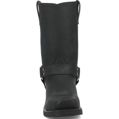 Dingo Dean Black Leather Snoot Toe Western Cowboy Harness Boot (USA Men Size)