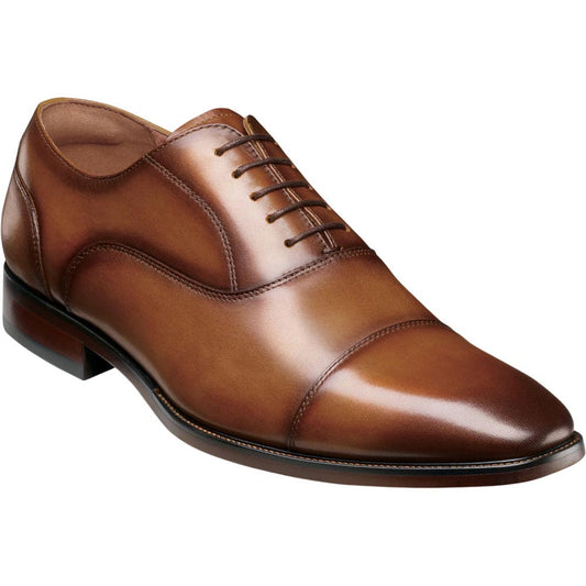Florsheim Sorrento Cognac Lux Cap Toe Balmoral Oxford Men's Shoes