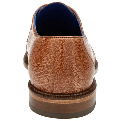 Belvedere Siena Men's Lace-Up Oxford Burnt Amber Genuine Ostrich Shoe