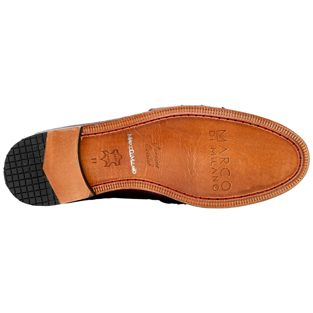 Marco Di Milano Aubiere Wine Ostrich Loafers