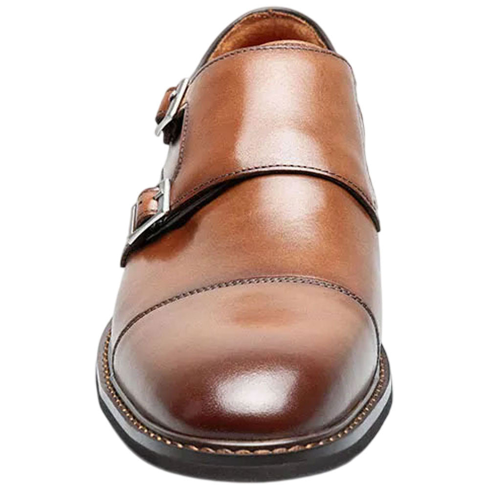 Stacy Adams Boswell Brandy Cap Toe Double Monk Strap Shoes for Men