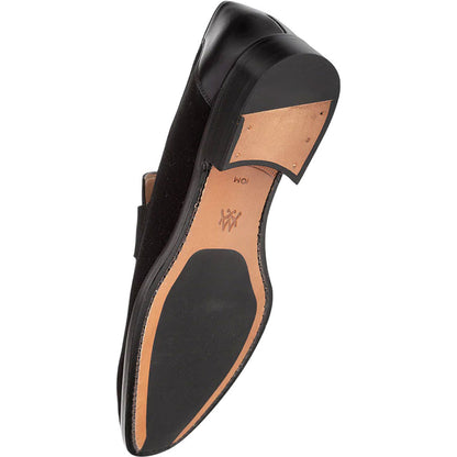 Mezlan Men's Galeno Suede Penny Loafer in Black