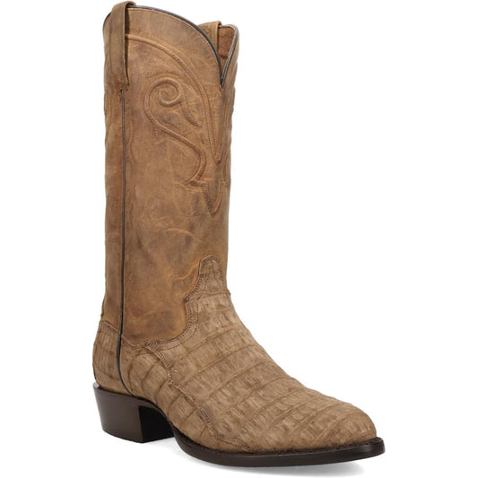 Dan Post Makara Genuine Caiman Crocodile Brown 13” Round Toe Boot (US Men Size)