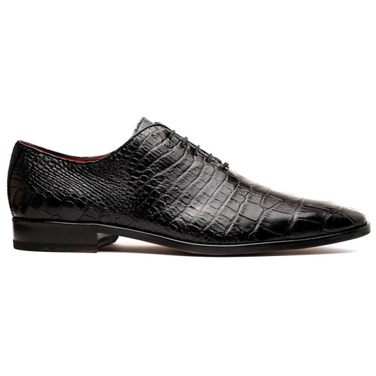 Marco Di Milano Bono Black Alligator Dress Shoes