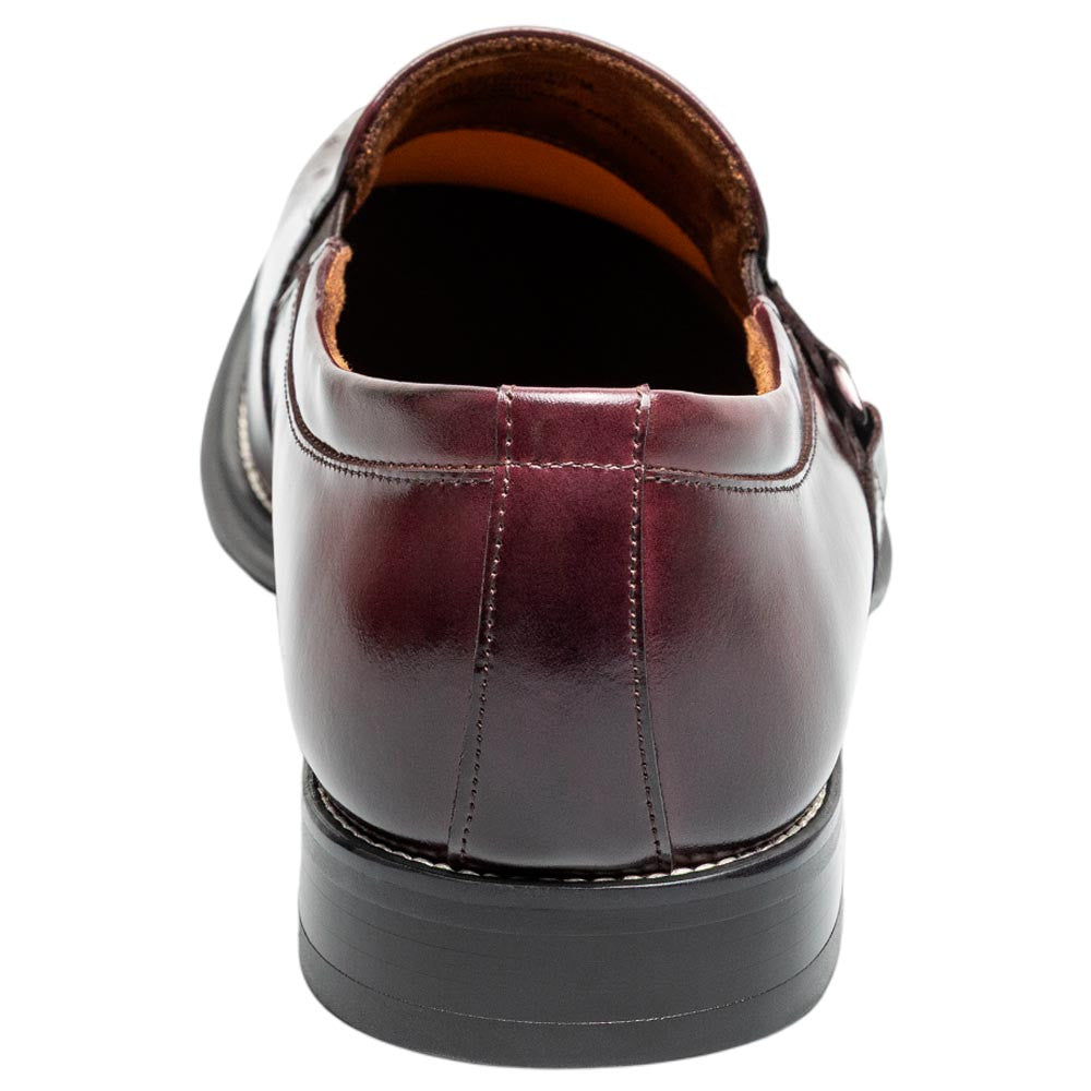 Stacy Adams Alistair Plain Toe Ornament Slip-On - Burgundy