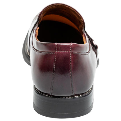 Stacy Adams Alistair Plain Toe Ornament Slip-On - Burgundy